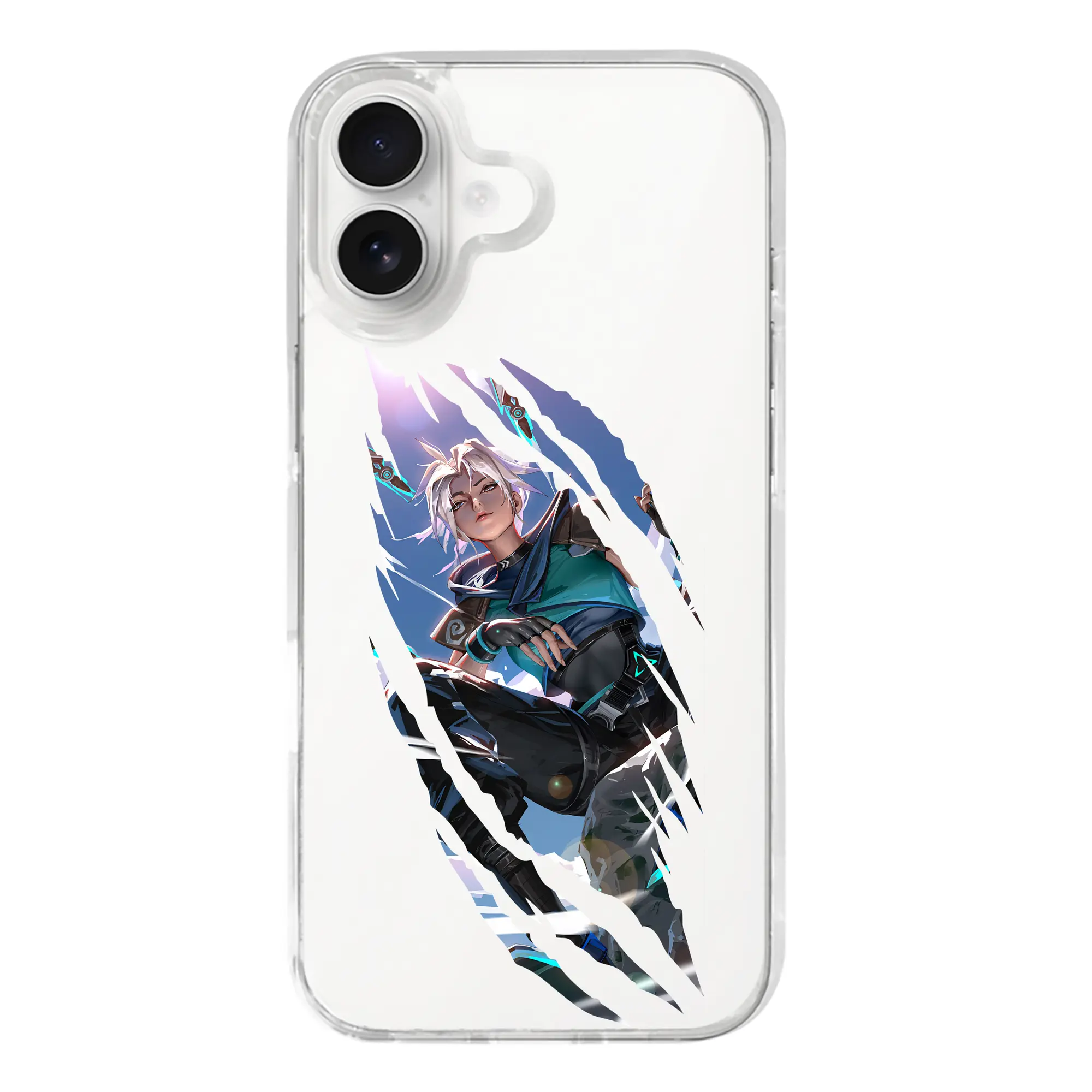 VALORANT グッズ,ジェット - iPhone 17シリーズ 透明スマホケース – 薄型・耐衝撃・精密フィット保護カバー